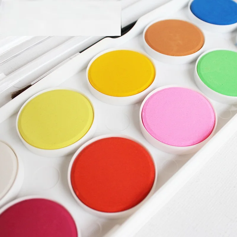 36 Colors Multicolor Round Solid Watercolor Paint Set Water Color Paint