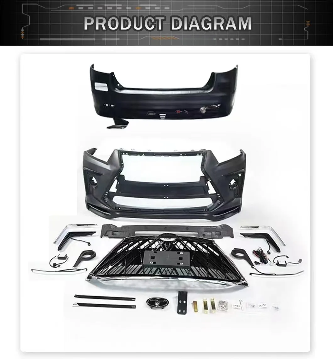 High Quality Body Kit For Toyota Highlander 2012-2014 Modified Lexus ...