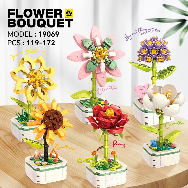 Alibaba.com: Woma Toys 19069 Flower 6 Style Building Block ABS