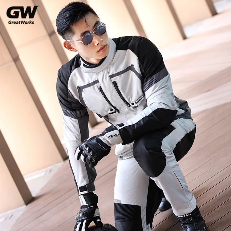 Wholesale Custom Men's Racing Jeans Waterproof Breathable Motorcycle Pants Knee Protection Windproof Motorbike Trousers