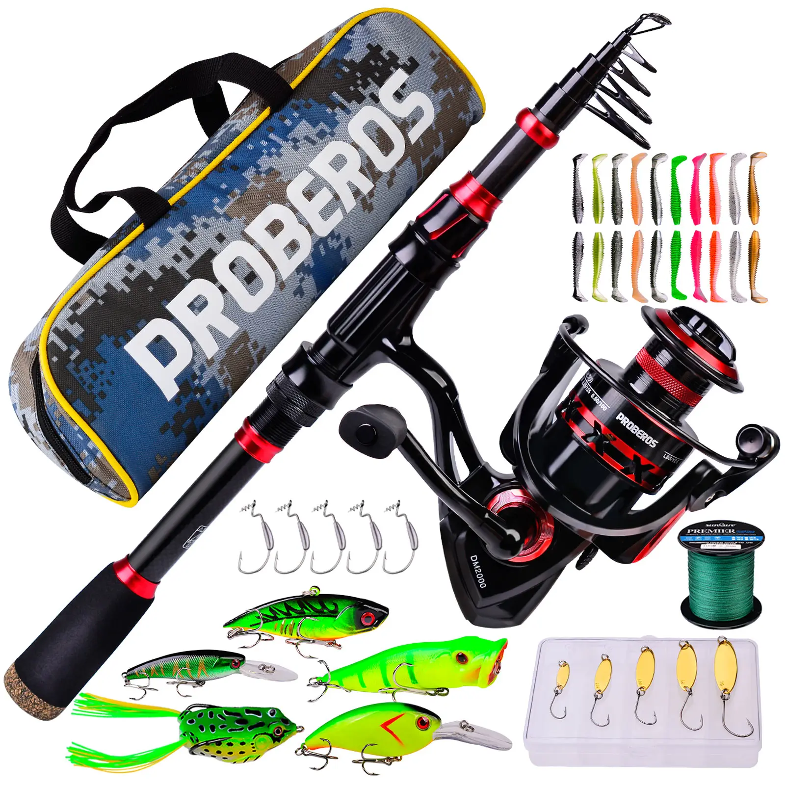 Fishing Rod and Reel Combo Carbon