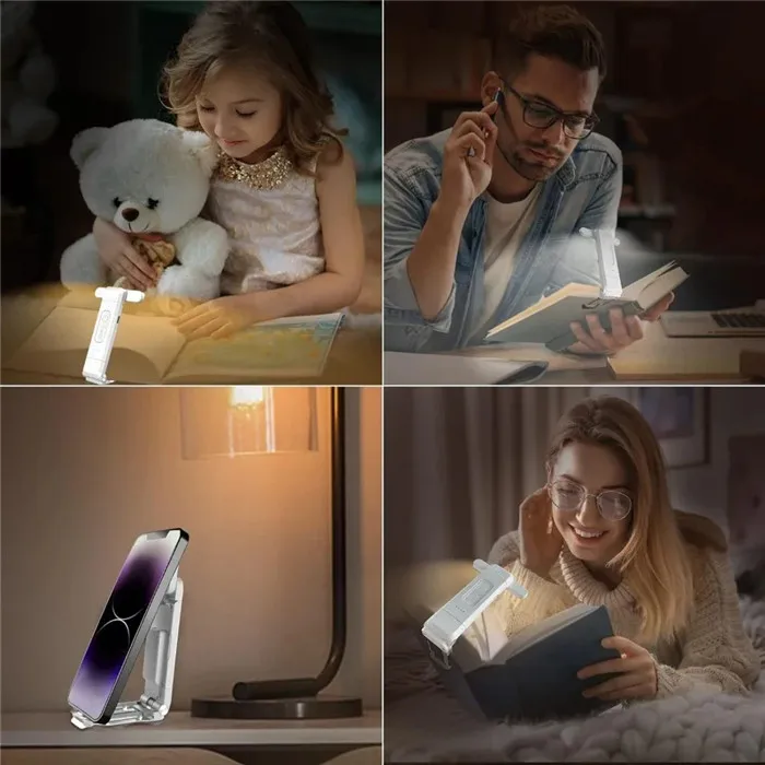 product usb rechargeable clip mini book light led portable bookmark reading light brightness adjustable night reading book lamp-43