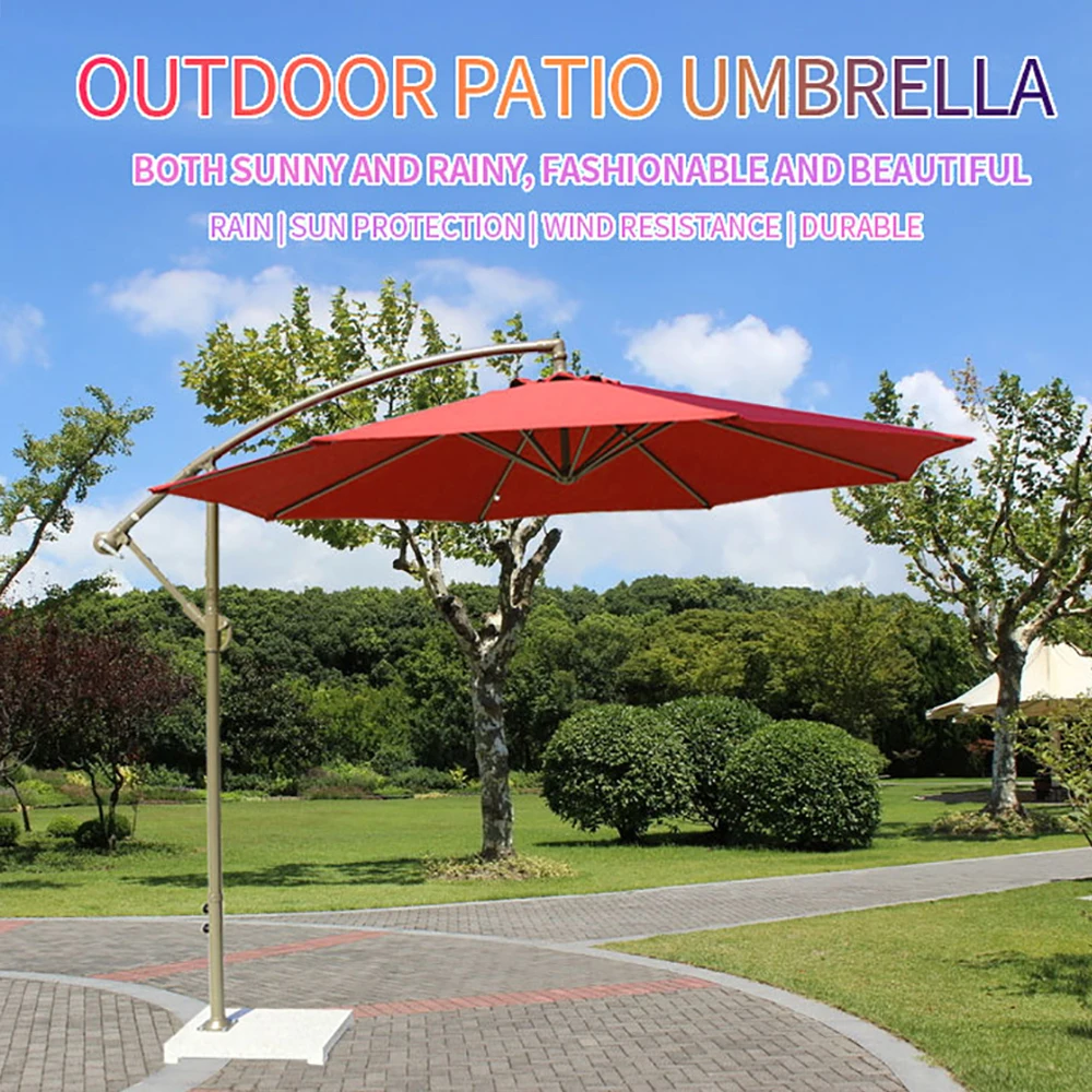 banana cantilever patio umbrella 10ft Parasol Outdoor Offset Umbrella Step into the future of outdoor relaxation with the Banana Umbrella Patio Umbrella Cover 9Ft To