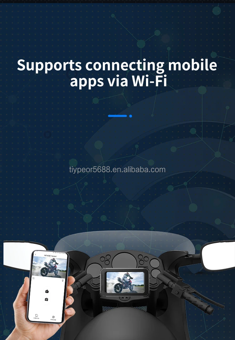 product tiypeor carplay motorcycle gps navigation android auto dual camera recorder ipx7 waterproof for moto dashboard display screen-8