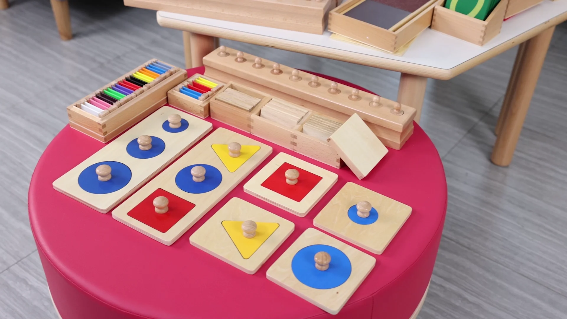 Safety Wooden Montessori Puzzle Wooden Multiple Shapes Puzzles Board ...