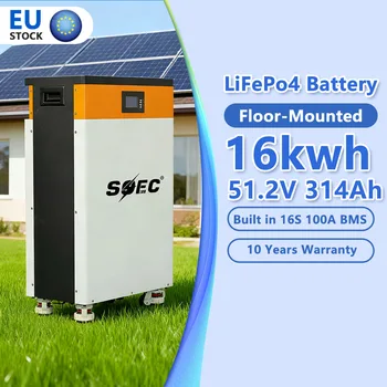 EU Stock 51.2V 300AH 16kwh 200A Home Energy Storage System 5A Active Balance+Fire Extinguisher DDP TAX VAT Free 5 Days Receive