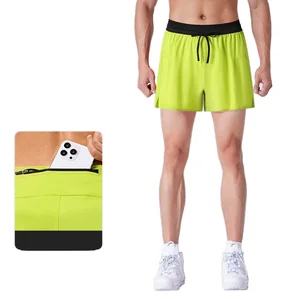 Men's Breathable Quick-Drying Gym Shorts Solid Lightweight Seamless Sports Shorts for Summer Custom Logo Running Shorts