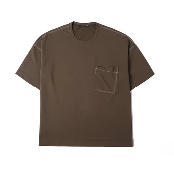 American fashion brand retro short sleeved T-shirt for men's new half sleeved oversized summer round neck T-shirt
