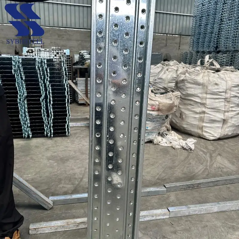 Galvanized Scaffolding Steel Plank Scaffold Platform Catwalk With Hook in Layher Style for Ringlock Scaffolding System