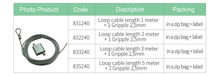 Copper Cable Looping Gripper with Self-Gripping Hook Loop for 0.6mm~2.0mm Steel Wire and Round Ducting