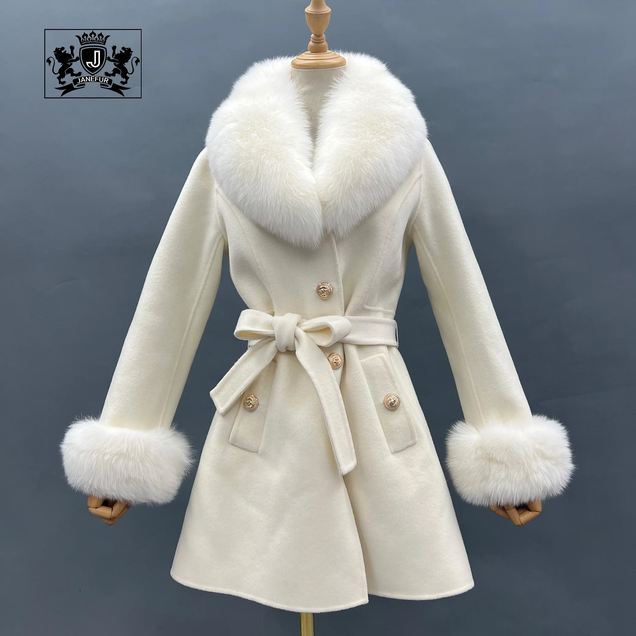 fur collar vintage overcoat women's