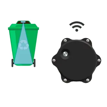 NB-IoT Trash Can Monitor Ultrasonic Distance Detector Smart Dustbin Fill Level Monitoring Solutions Waste Management Sensor