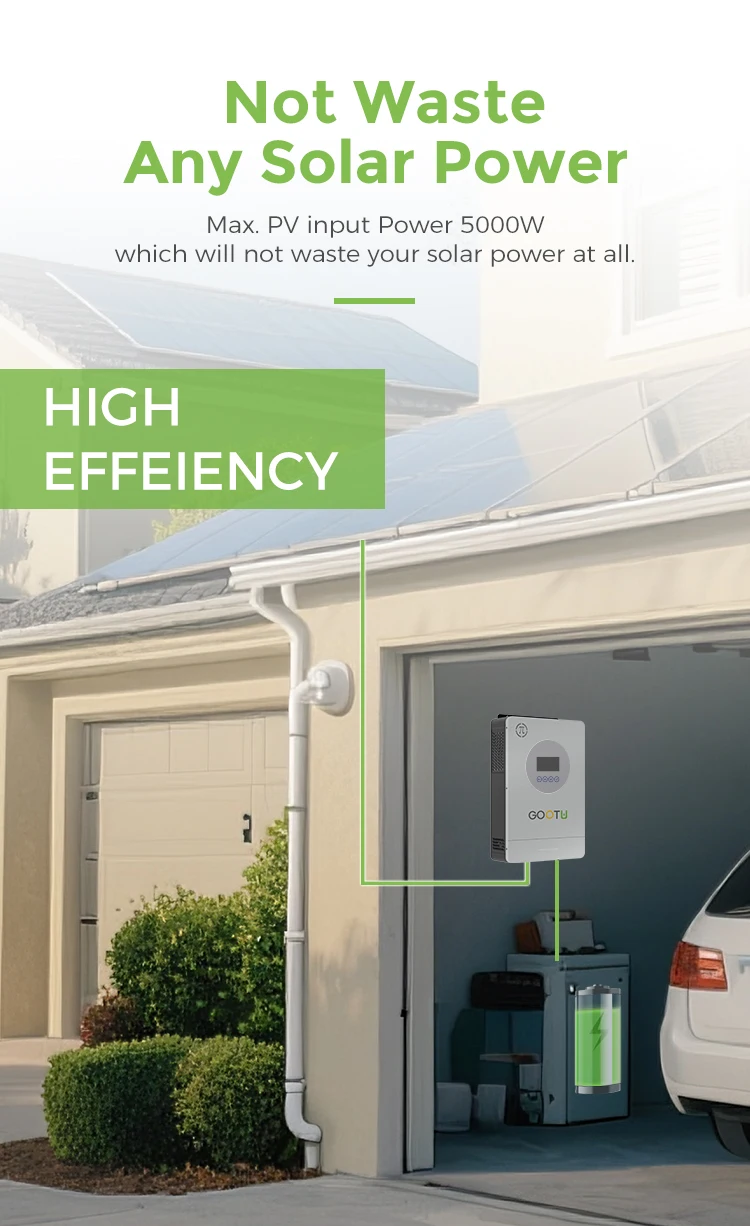 Hybrid Inverter GOOTU 24V 220V 3600W Solar Wi-Fi