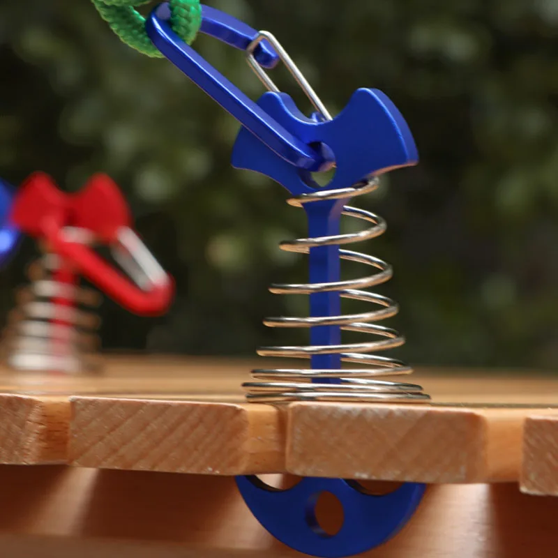 Aluminum Alloy Tent Accessories Outdoor Camping Canopy Wind Rope Buckle Fish Bone Spring Pallet Hook Multi-functional Buckle