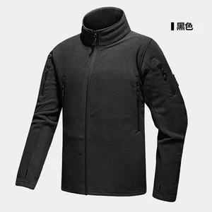 No-hat Tactical Fleece Jacket Stylish Simple Men's Warm Softshell Tactical Jacket Multi-Pocket Windproof Mens Jackets