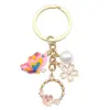 Er726 - Fiore ritagliato rosa con farfalla - 7,5*3 cm - 10 g