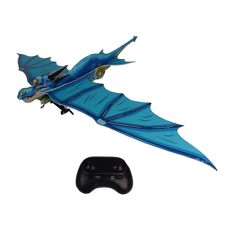Small Flying Dragon Toy Rc Paper Plane Blue Dream Diy Exercise Children