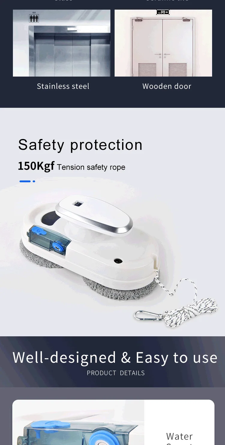 Electric Window Cleaning Robot Automatic Glass Vacuum Cleaner Window