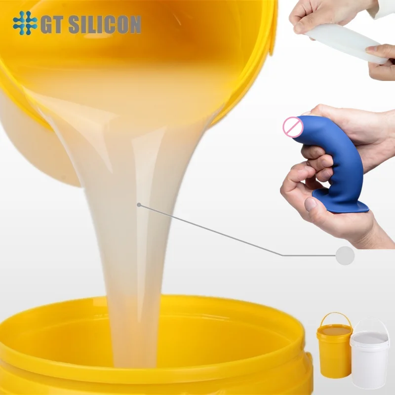 Wholesale  Body Platinum Liquid Silicone Rubber Making for Realistic  with Different Color Silicone Penis  Dildo Mold
