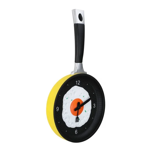 Забавные кухонные настенные часы с жареным яйцом, украшение для дома