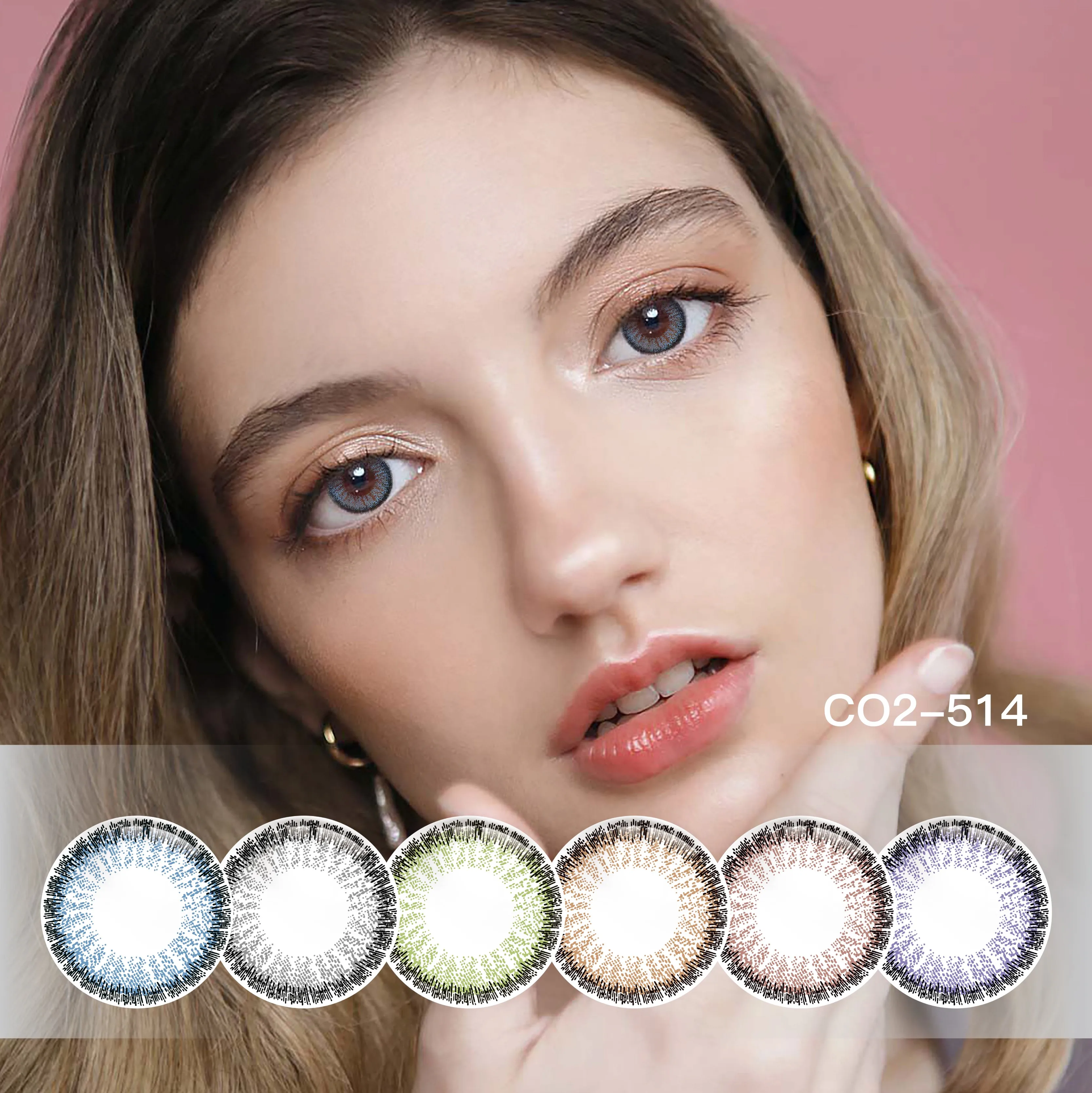 Non Prescription Solution Colored Contact Lenses,Monthly Disposable