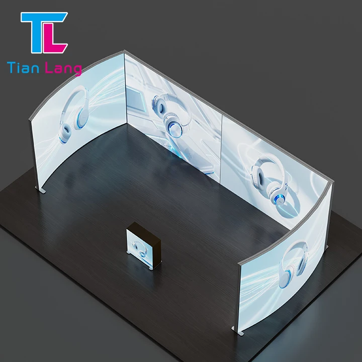 Drawnet Display Frame Portable Folding Light Box Background Wall of Foreign Trade Exhibition Double Sided Led Display Stand