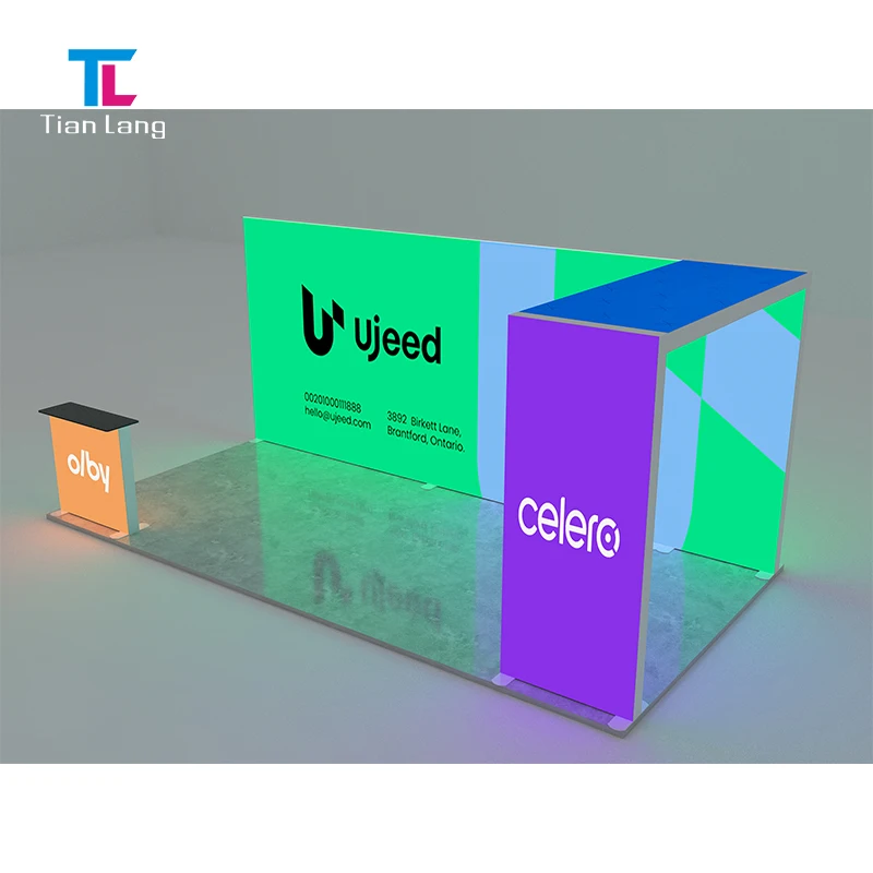 Messen-Werbung Lichtkästen LED-Beleuchtungswerbung LED SEG Lichtkasten 10*20FT Ausstellungsbooth Ausstellungsanzeige