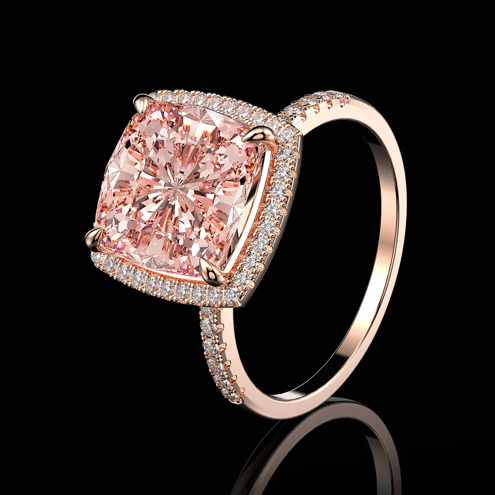 Dropshopping 2020 Мода Кольцо 18K, позолоченное кольцо из стерлингового серебра AAAAA кубический цирконий, для свадьбы, помолвки, кольца с бриллиантами для женщин