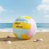 Aggiorna la polvere addensata di pallavolo-blu e giallo-5