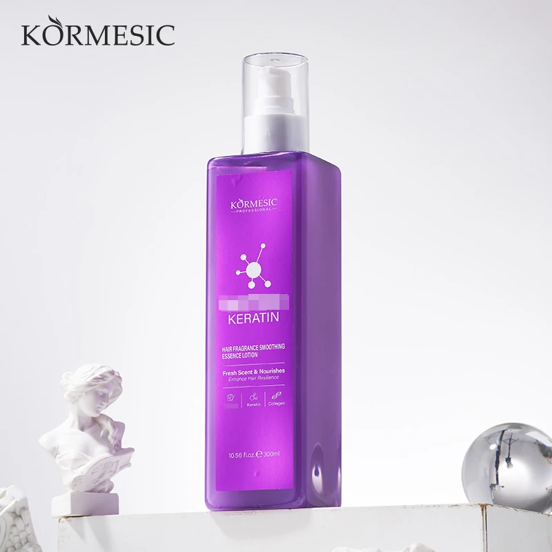 KORMESIC 300ml HALAL Wholesale Hair Care Nourishing Leave in Hair Conditioner Keratin Hair Fragrance Smoothing Essence Lotion