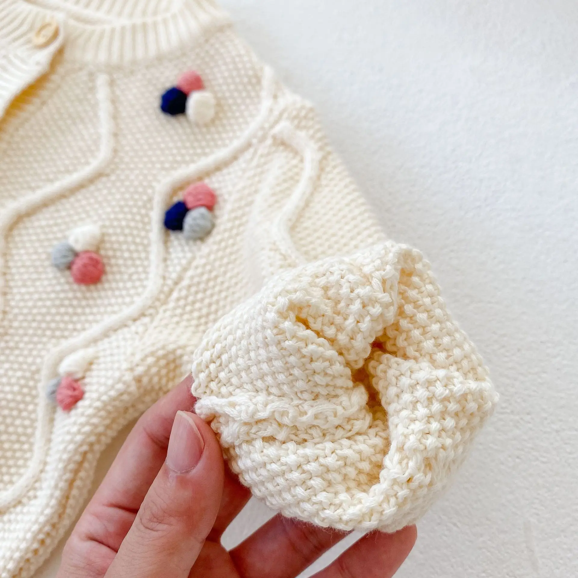 Handmade Crochet Sweater Cardigan Kleding Meisjeskleding Babykleding voor meisjes Truien 