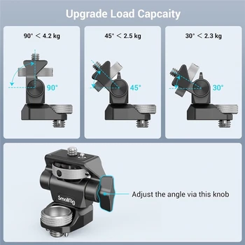 SmallRig Adjustable Camera Monitor Mount for ARRI-Style (Upgrade), 360 Degree Swivel and 180 Degree Tilt Monitor Holder detail image