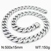 Collier couleur acier 50cm 281766 -kjx