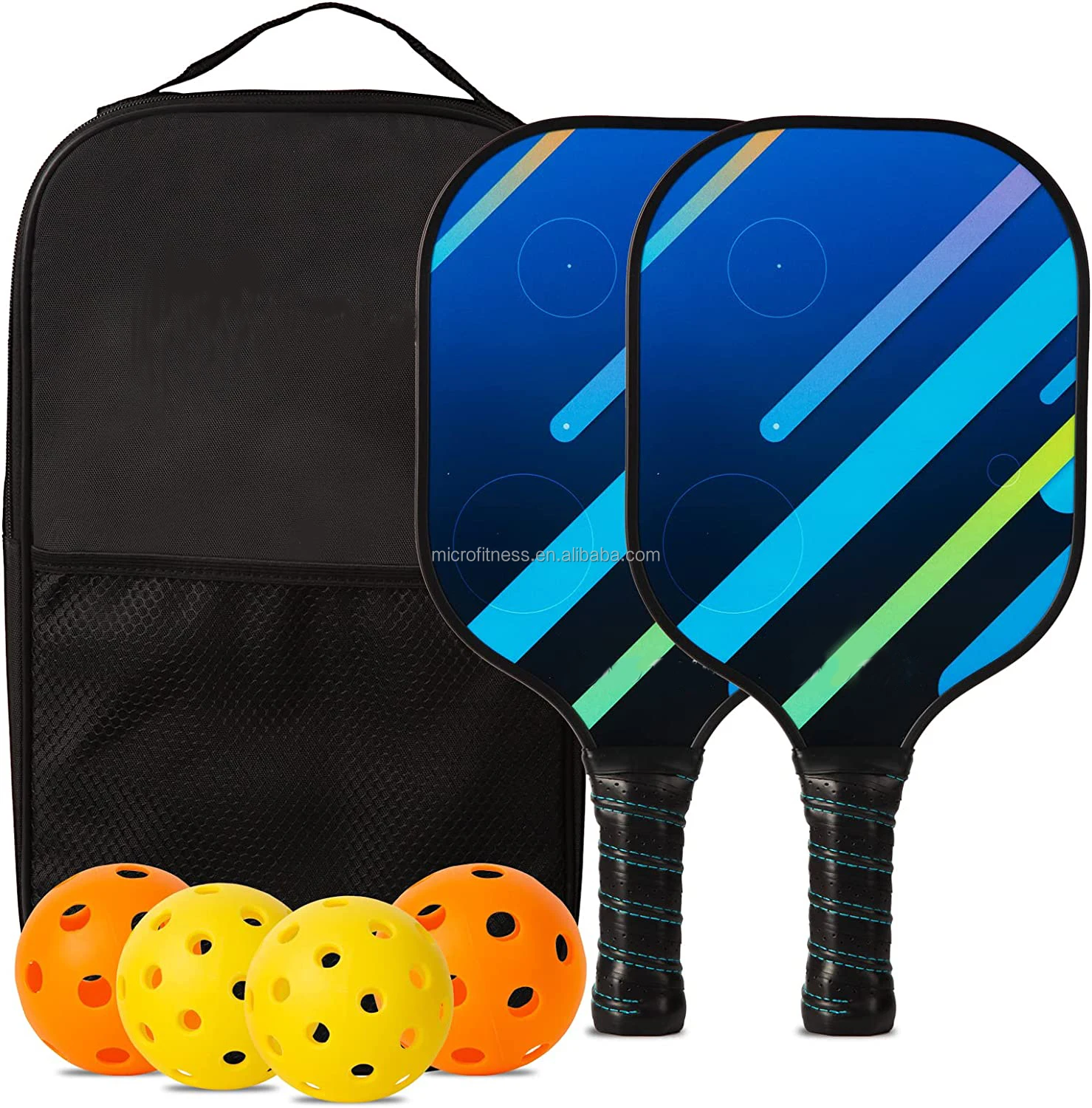 Fiberglass Or Carbon Fiber Pickleball Paddles Set With 4 Pickle Balls