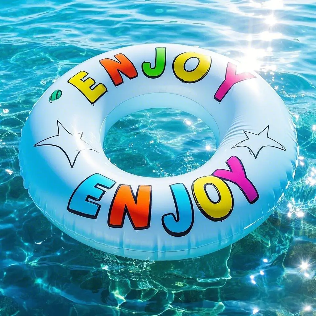 Anillo De Natación Inflable Con Forma De Dona De 107 Cm | Flotador De Goma Para Piscina Y Playa | Divertido Y Portátil Para Niños Y Adultos