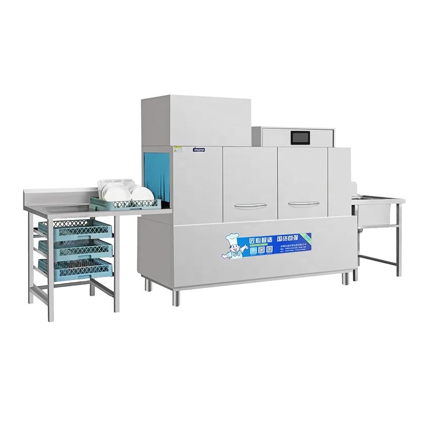 380V Tunnel Type Dish Washing Tools 120 Baskets Each Hour Double Dryers Industrial Dish Washing Machine