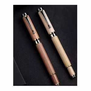 High Quality Luxury Roller Ball Pen ECO Friendly Natural Wood Pen with Custom logo