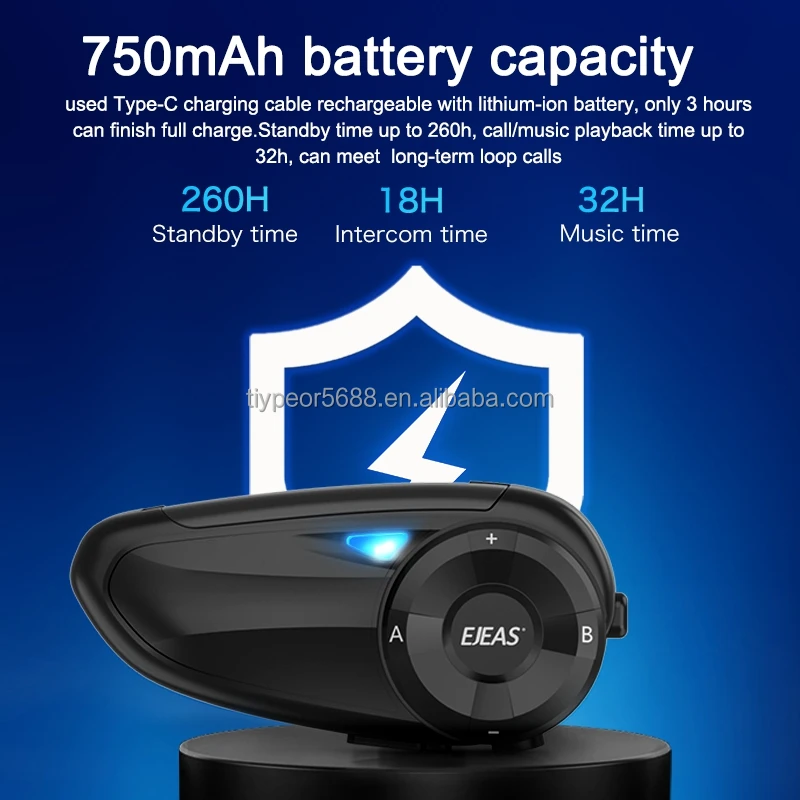 product tiypeor ejeas q7 full duplex fm radio helmets motorcycle intercom waterproof bluetooth intercomunicador-8