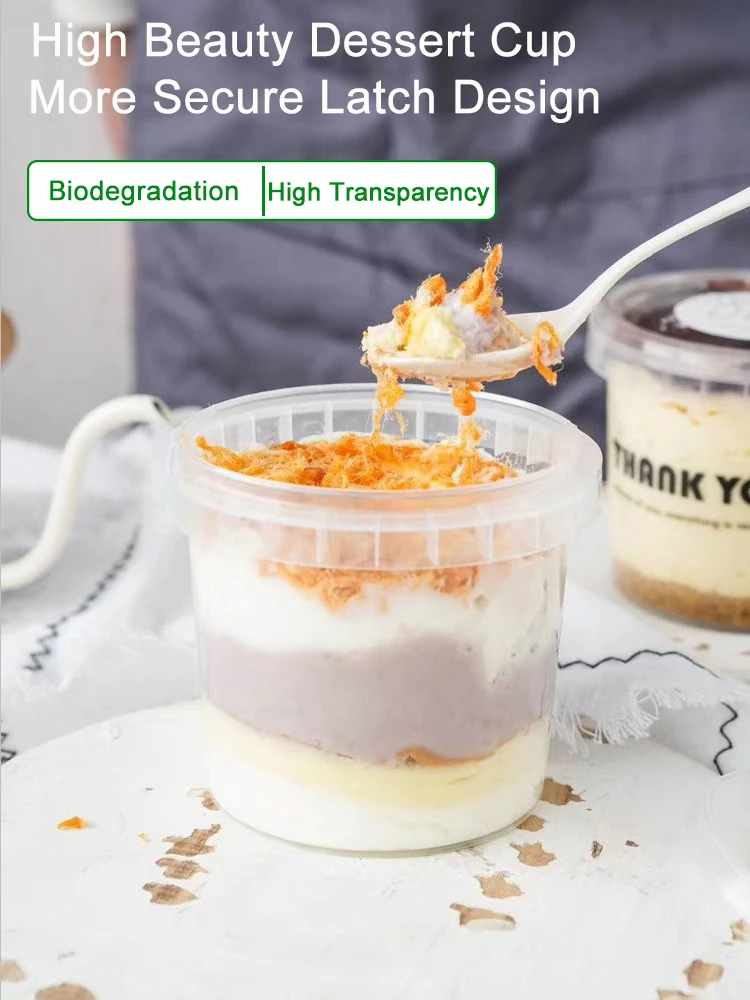 Round Disposable 520ml Soup Cup Plastic Tamper Evident Lock Lid Deli Container With Cover