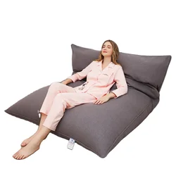 Multi-usage washable folding fine linen cotton and linen fabric beanbag sofa bed