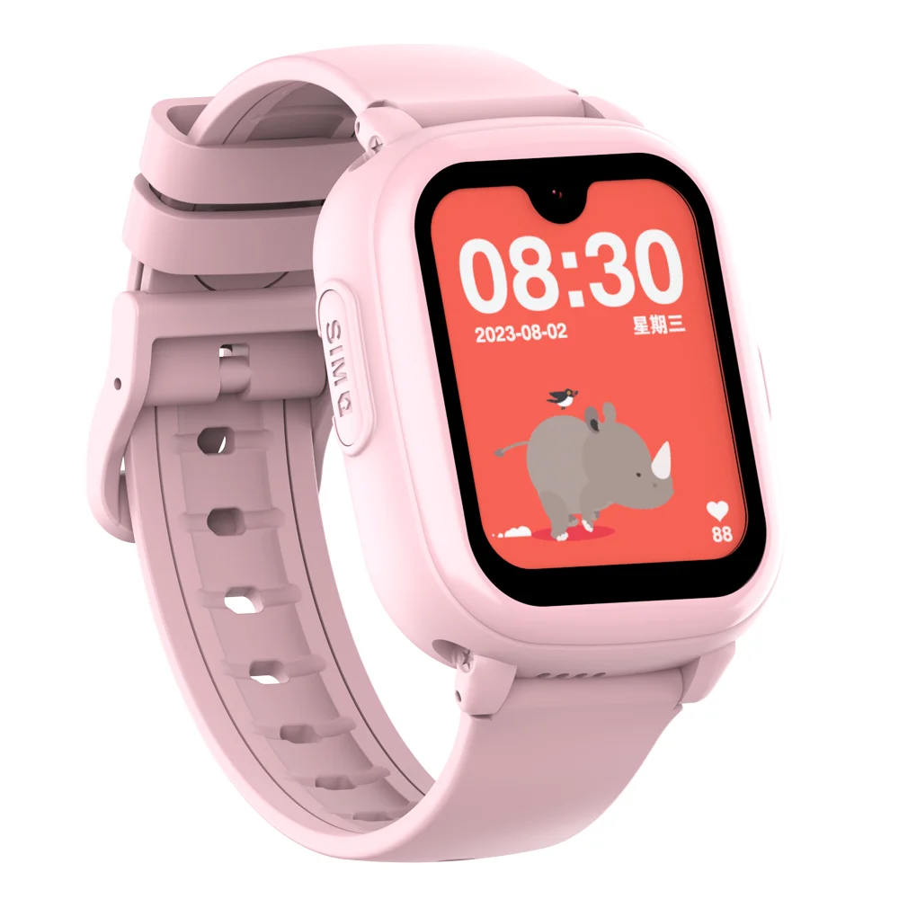 2024 Wholesale AMOLED GPS Smart Watch for Kids SOS Video Call Voice Chat Android 8.1 Setracker2 APP Big Screen Smart Watch 4G