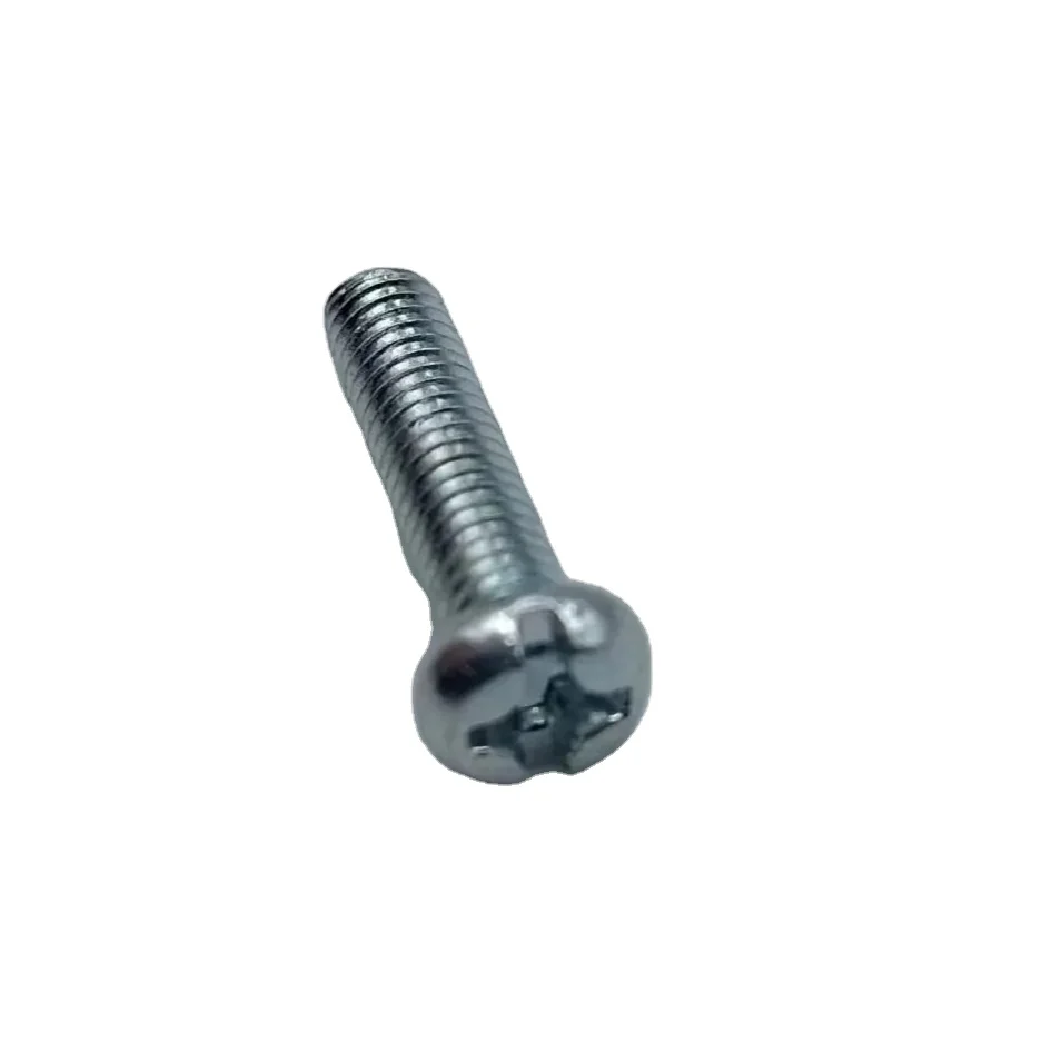 Manufacture Eleven Slot Pan Head iron plated Screw ISO Standard Iron Plated with Blue and White Zinc