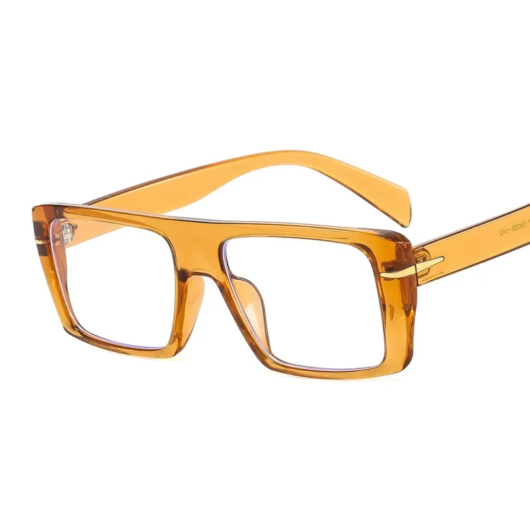 2026 Trend Luxury Decorative High-End Transparent Optical Frame Thick Rectangular Glasses Unisex For Office Use_voghion.com