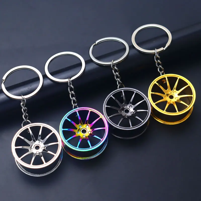 Custom Logo Automotive Car Parts Keychain Piston Disc Brake Rotor Turbo