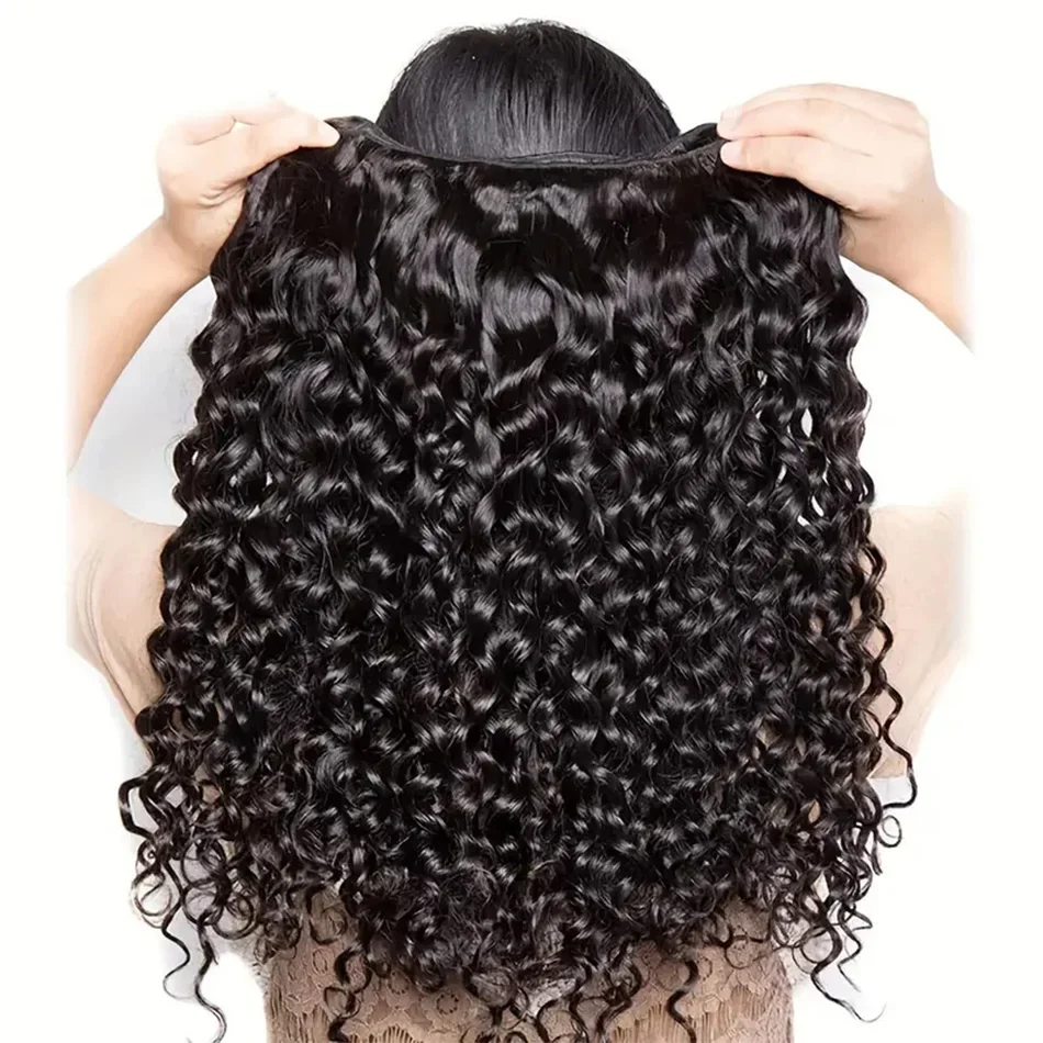 100% capelli umani intrecciati Water Wave brasiliano Remy colore naturale per le donne_voghion.com