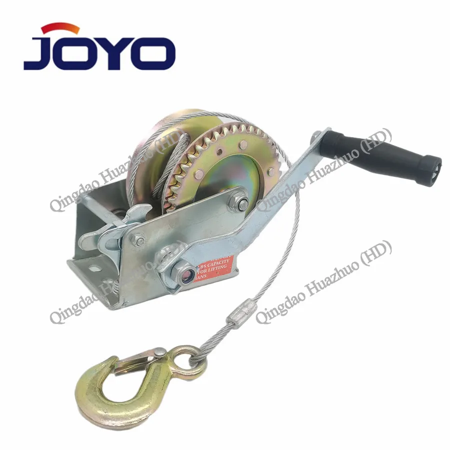 Hand Winches Hand Crank Boat Portable Cable Pulling Winch Cable Puller with Wire Rope or Strap,ISO9001:2015,CE Certificate