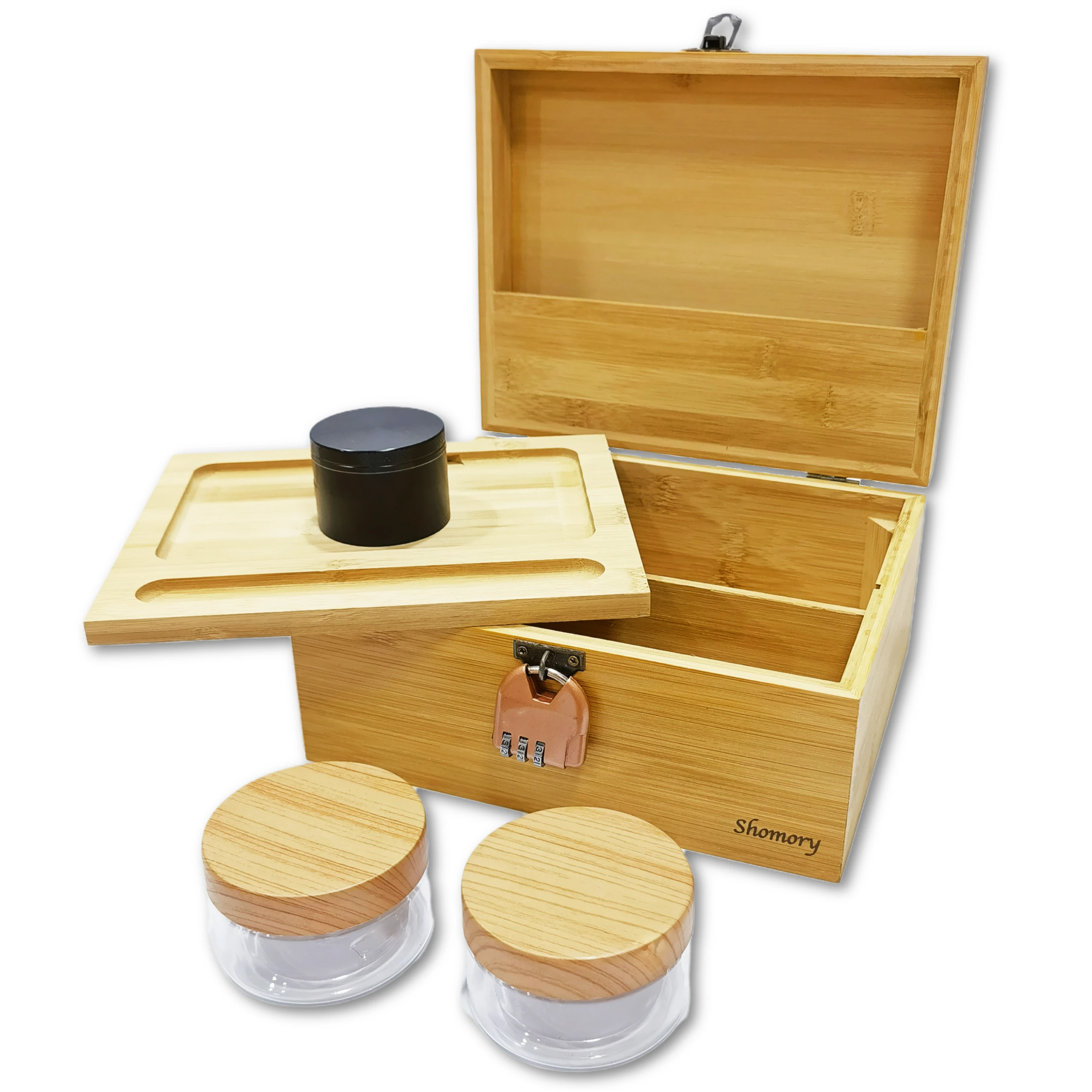 custom smell proof bamboo stash box