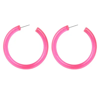 round plastic earrings