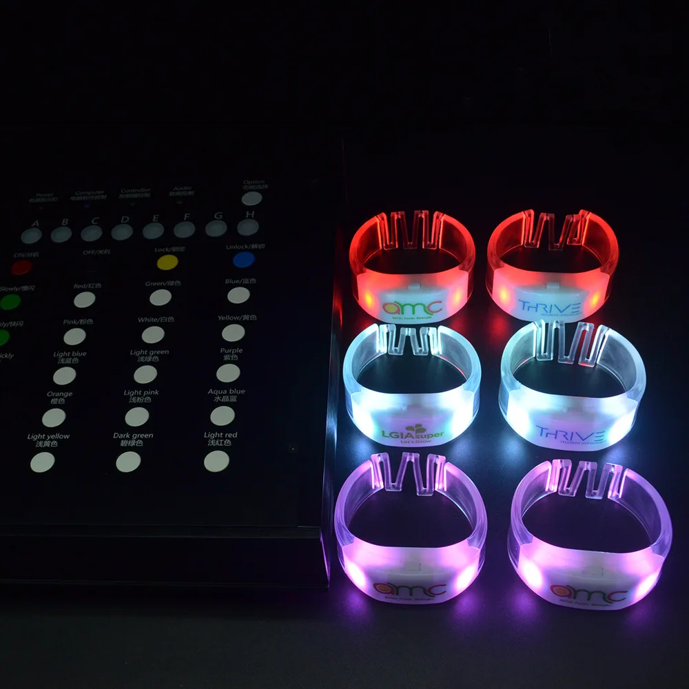 RICHSHINING 15 Multicolor TPU LED Light Bracelet Remote Control Wristband for DMX Party Decoration Celebration  Concert