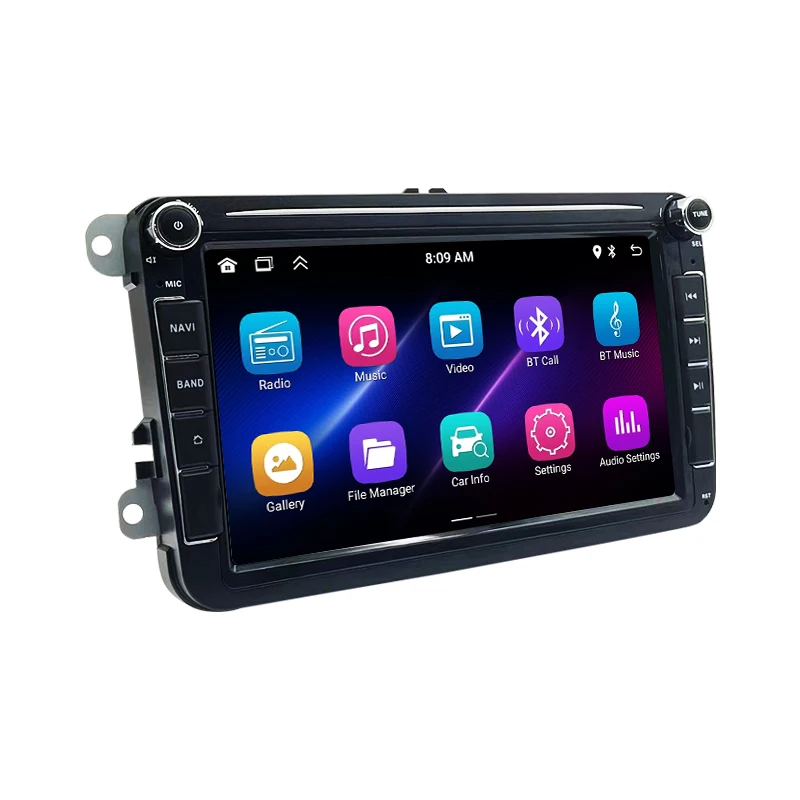 8 Inch Android Car Radio GPS Player 128G RAM 128G for VW for Volkswagen New Polo 6R Golf 5/6/GTI/GTR New Beetle-BT WiFi Car